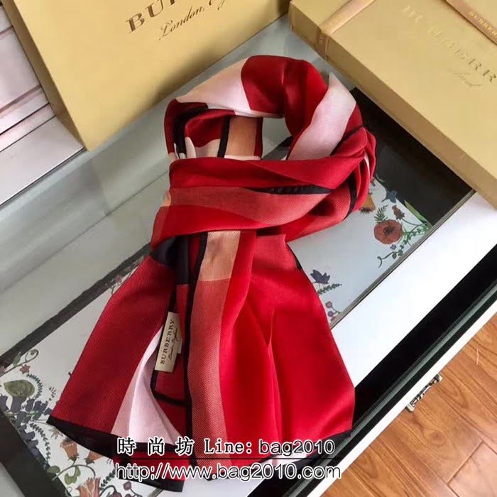 BURBERRY巴寶莉原單 獨家正品 皇室御用真絲圍巾  LLWJ6098